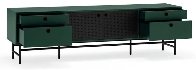 Черно-зелена маса за телевизор Punto - Teulat