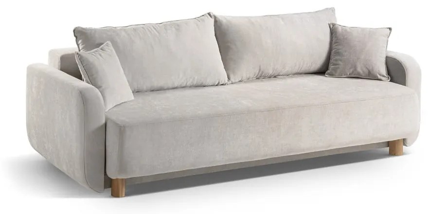 Бежов разтегателен диван с място за съхранение 231 cm Elen – Micadoni