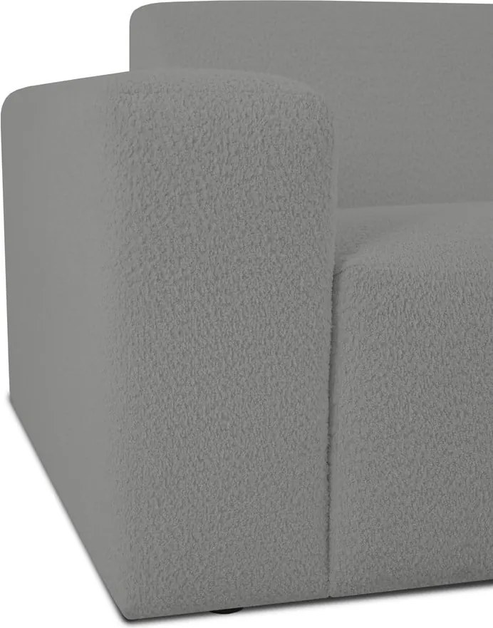 Сив ъглов диван от букле (десен ъгъл) Roxy – Scandic