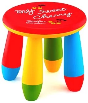 Детско столче кръгло - Червено