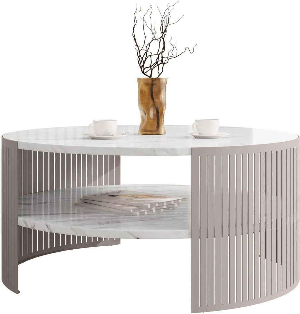 Холна маса Фиколи-Бял мрамор - Кашмир