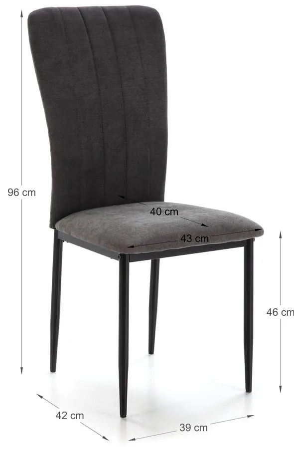 Черни трапезни столове в комплект от 4 бр. Holly – Marckeric