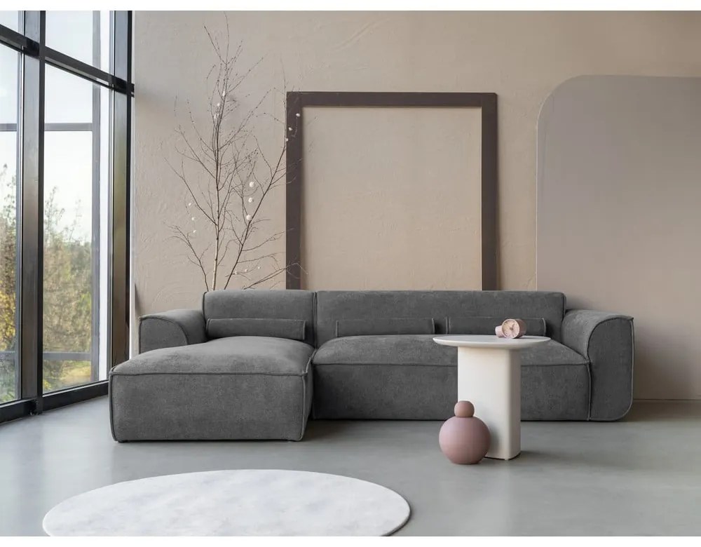 Сив ъглов диван (ляв ъгъл) Flex Felix – Miuform