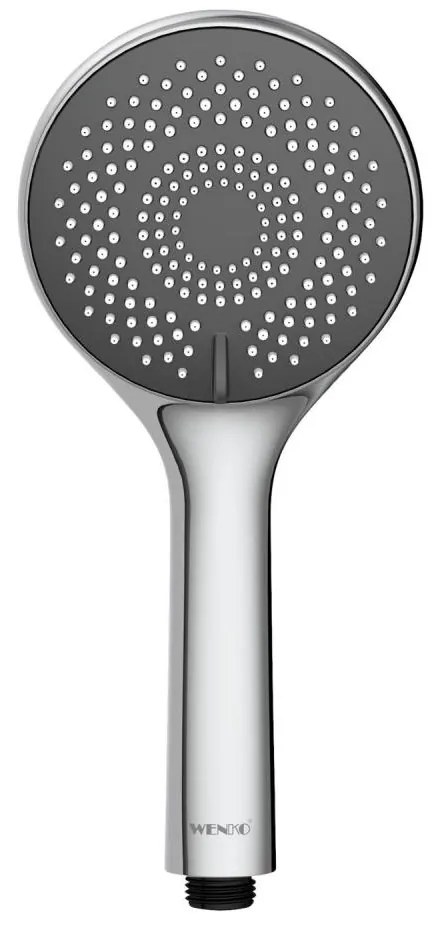 WENKO 23993100 -душова глава Водоспестяваща система 11x11 cm лъскав хром/бял/сив