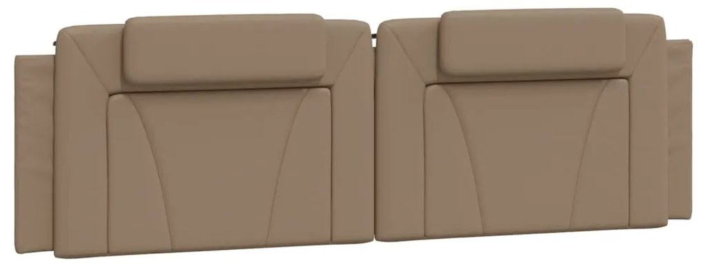374808 vidaXL Мека табла за легло, капучино, 180 см, изкуствена кожа