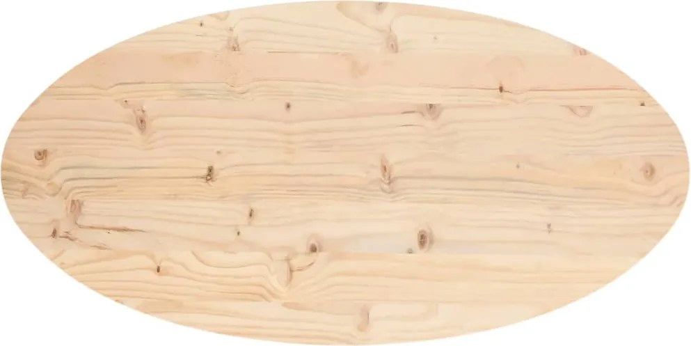 Плот за маса, 90x45x2,5 см, бор масив, овален