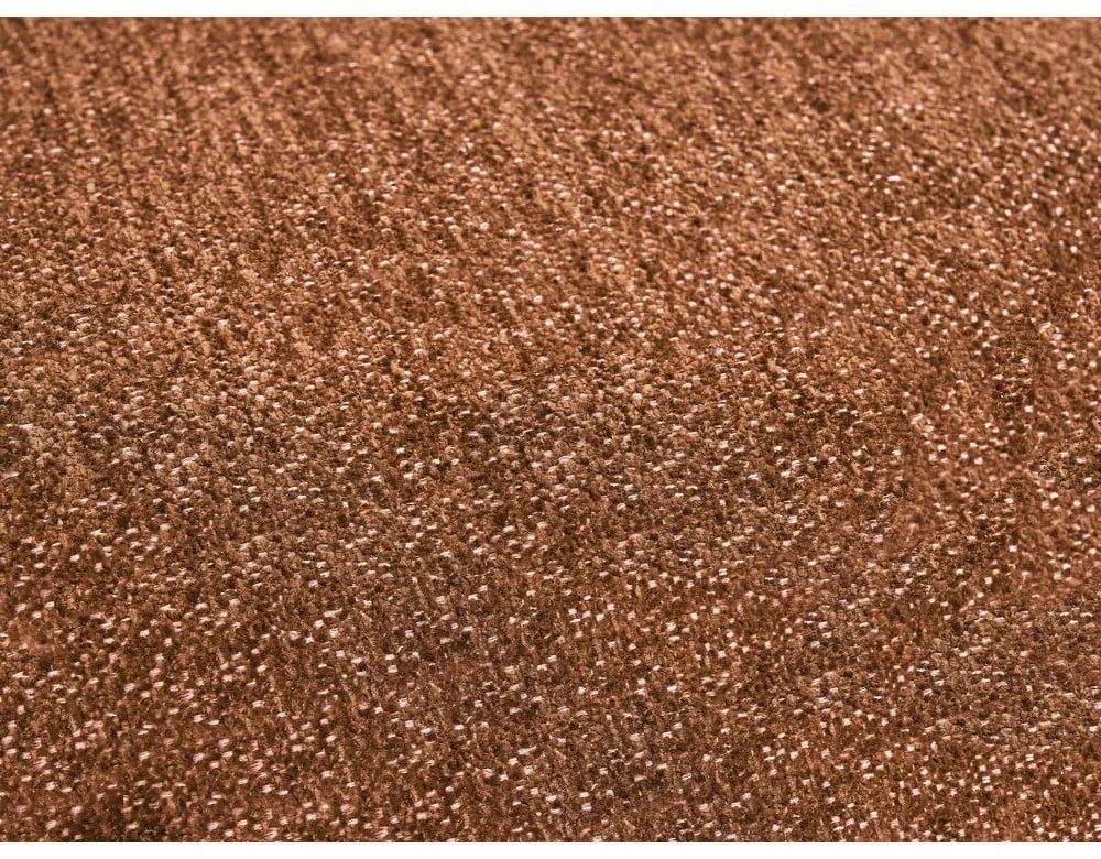 Теракотен шенилов сгъваем/с място за съхранение ъглов диван (десен ъгъл) Everest – Bobochic Paris