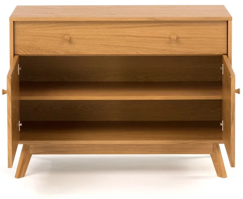 Нисък скрин от декор от дъб естествен 100x75 cm Kensal – Woodman