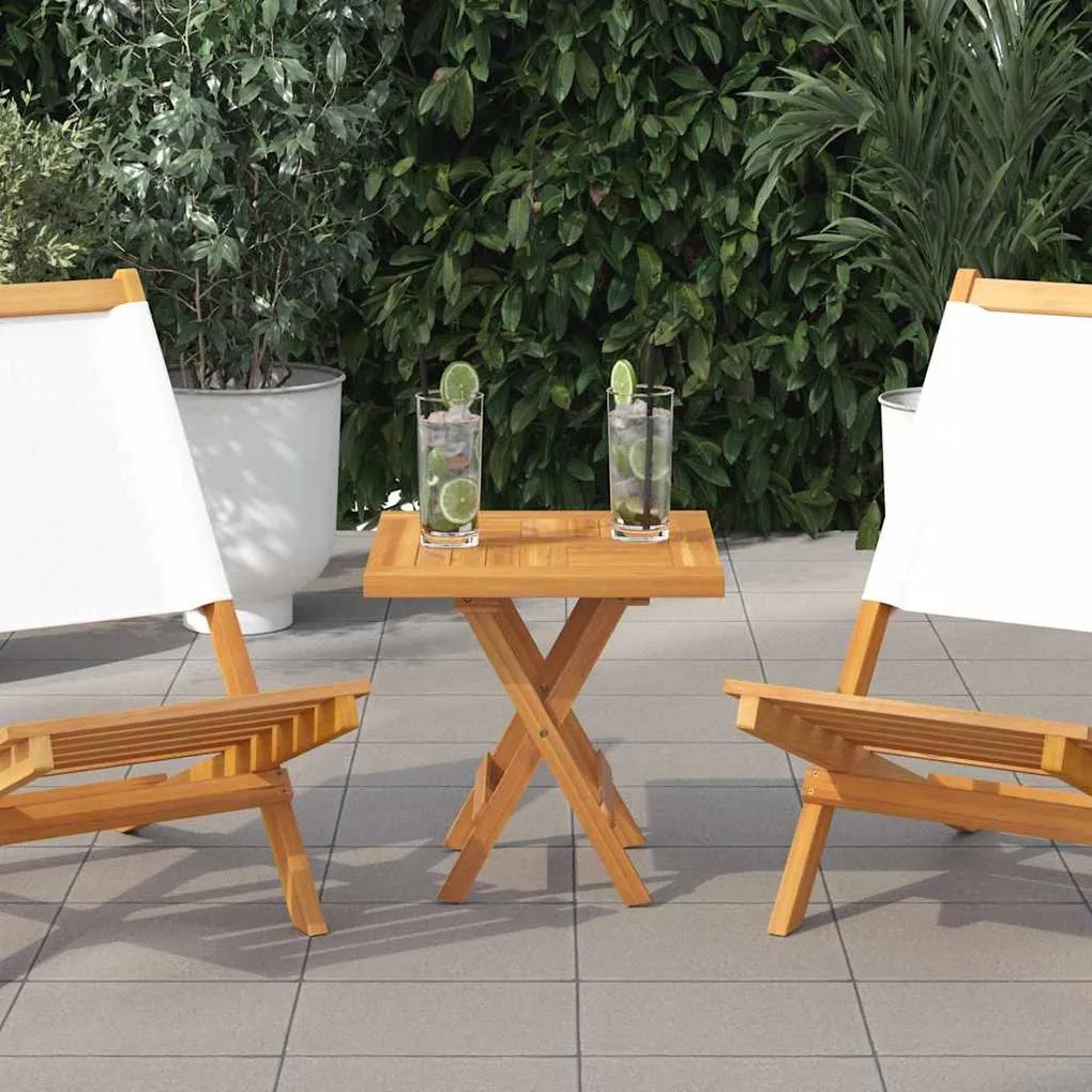 316156 vidaXL Квадратен плот за маса, 50x50x2,5 см, тиково дърво масив