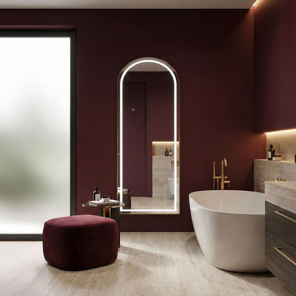 Огледало LED Orbit 60x170cm Brush Gold