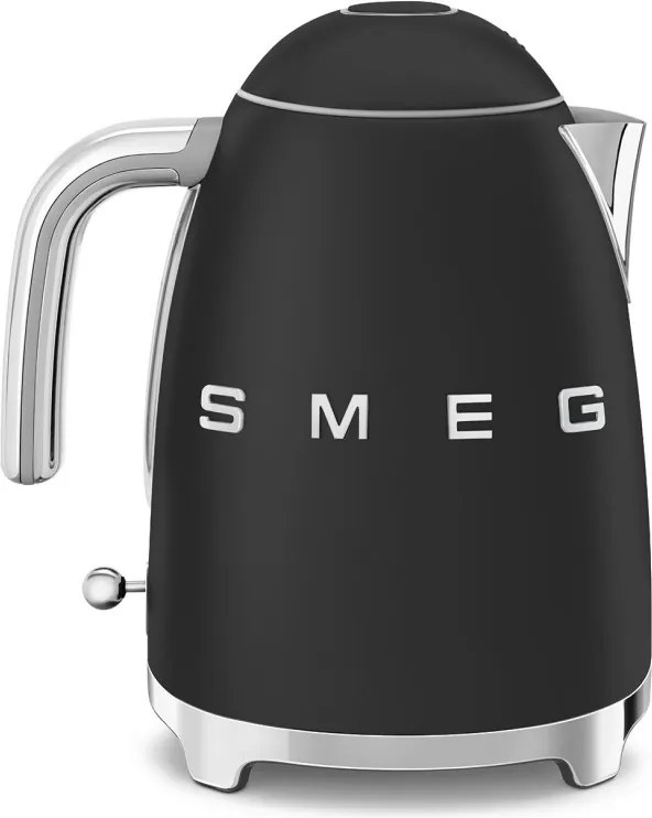 Електрическа кана SMEG KLF03BLMEU, 2400 W, 1.7 л, 360° основа, Матово покритие, Черен