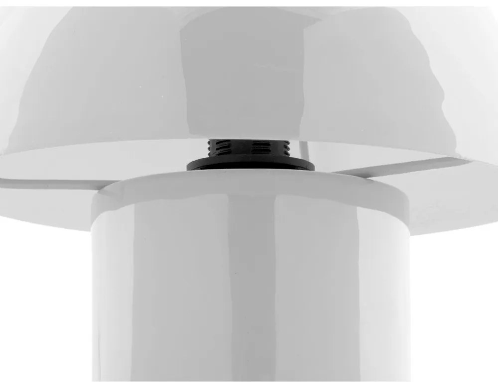 Бяла настолна лампа с метален абажур (височина 20 cm) Fat Mushroom – Leitmotiv