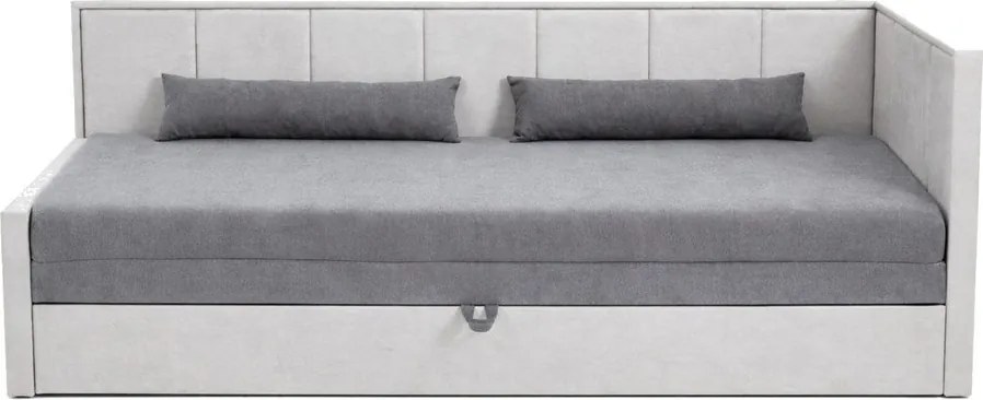 Сив шенилов разтегателен диван с място за съхранение 214 cm Fulgeo – ELTAP