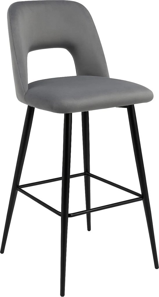 Бар стол Pawel-Сив (4) парчета