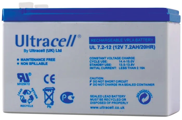 Оловни батерии Ultracell 12V 7.2Ah F1