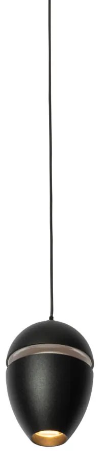 Модерна черна висяща лампа за 1-фазна релсова система, включително LED - Magnetic Eggy