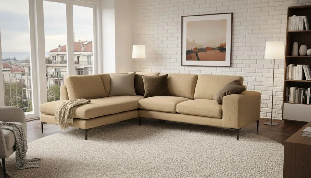 Ъгъл диван Senso-Right-250φ 180β cm.-Sand