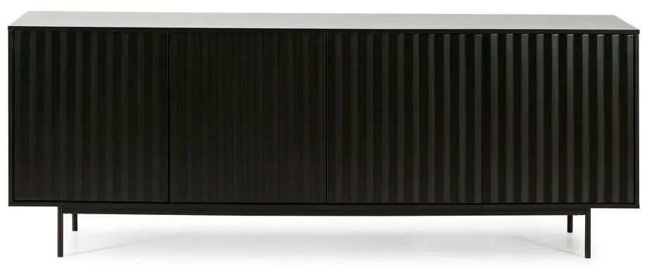 Черен нисък скрин 211x80 cm Sierra – Teulat