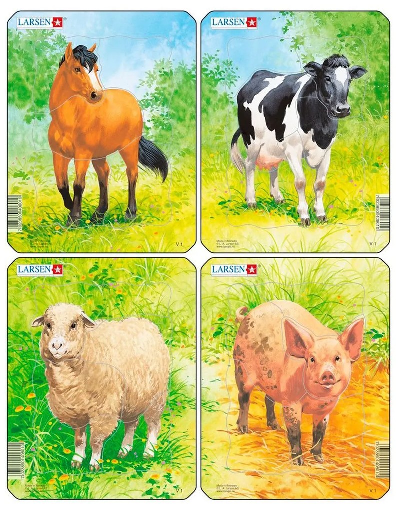 Larsen - Пъзел: Серия "Домашни животни" – 5 части, малък