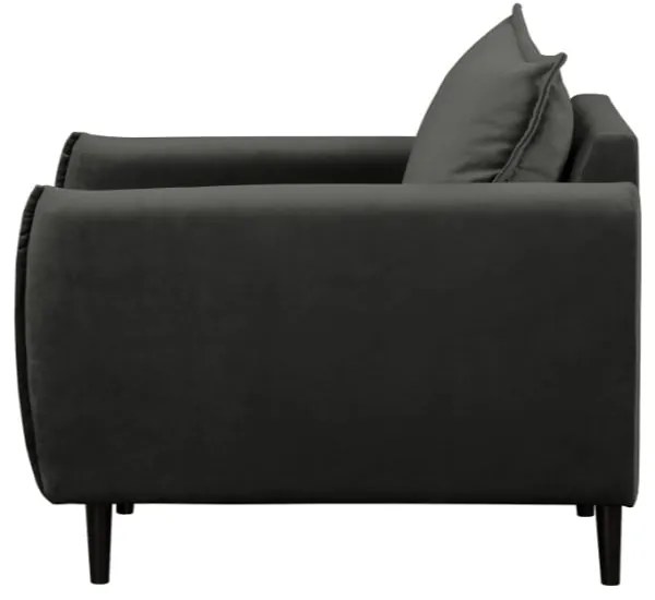 Тъмносиво кадифено кресло Juli – Ropez