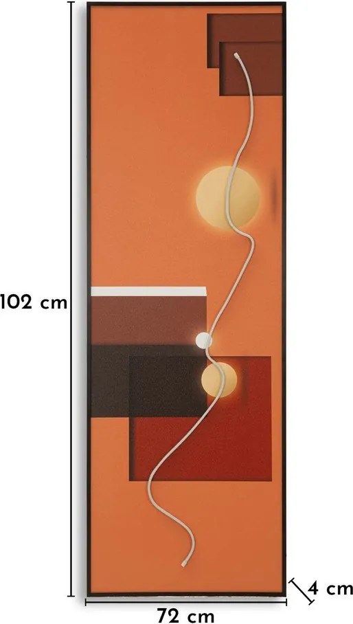 Печатна картина върху платно с включена рамка 50x150 cm LED – Mauro Ferretti