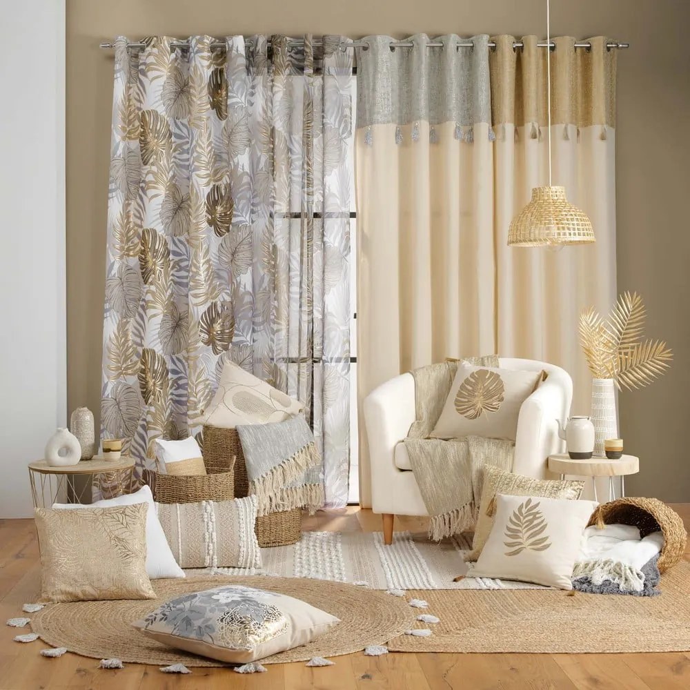 Бежово-златиста завеса 140x280 cm Mogador – douceur d'intérieur