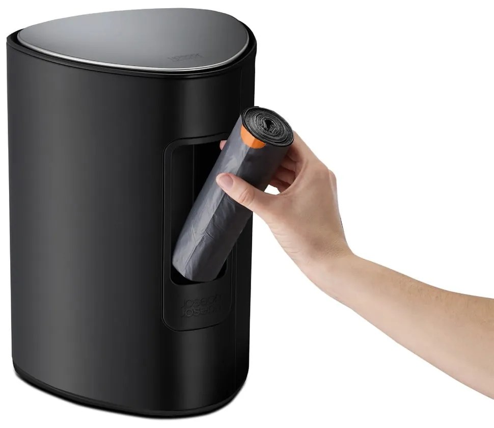 Матово черно стоманено кошче за боклук с педал 5 l EasyStore Luxe – Joseph Joseph