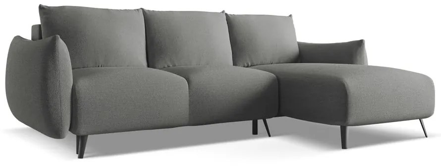 Светлосив ъглов диван (десен ъгъл) Malie – Makamii