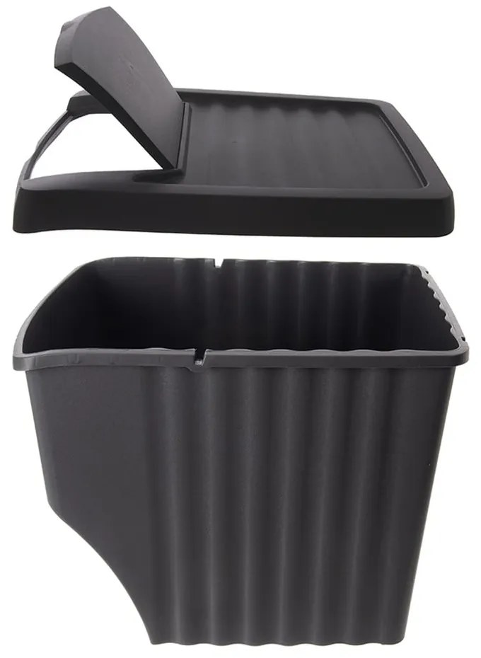 Черни пластмасови кошчета за отпадъци в комплект от 3 бр. 3x22 l за рециклиране – Orion