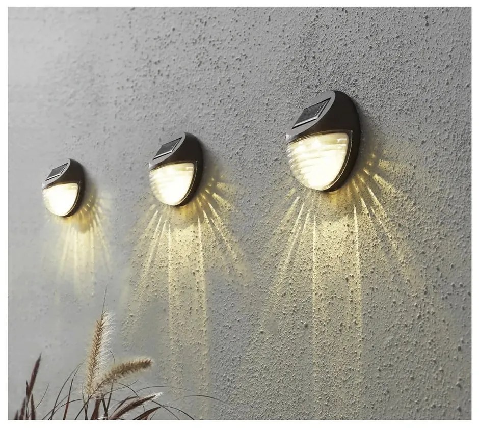 Комплект от 3 слънчеви стенни лампи, ø 11 см Fency - Star Trading