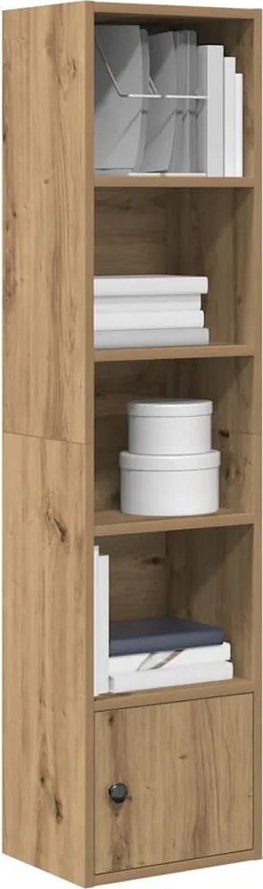 860354 vidaXL Библиотека, дъб артизан, 31x24x127 см, инженерно дърво