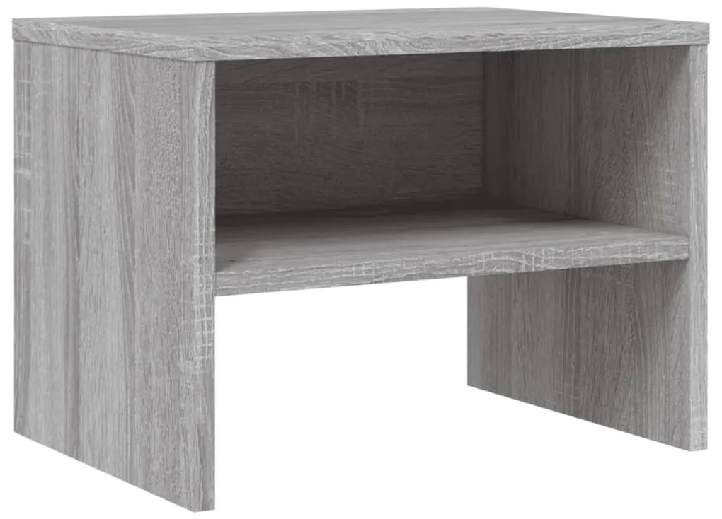 815239 vidaXL Нощно шкафче, сив сонома, 40x30x30 см, инженерно дърво