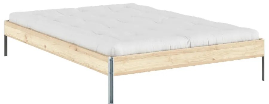 Двойно легло от масивен бор с включена подматрачна рамка в естествен цвят 140x200 cm Core – Karup Design