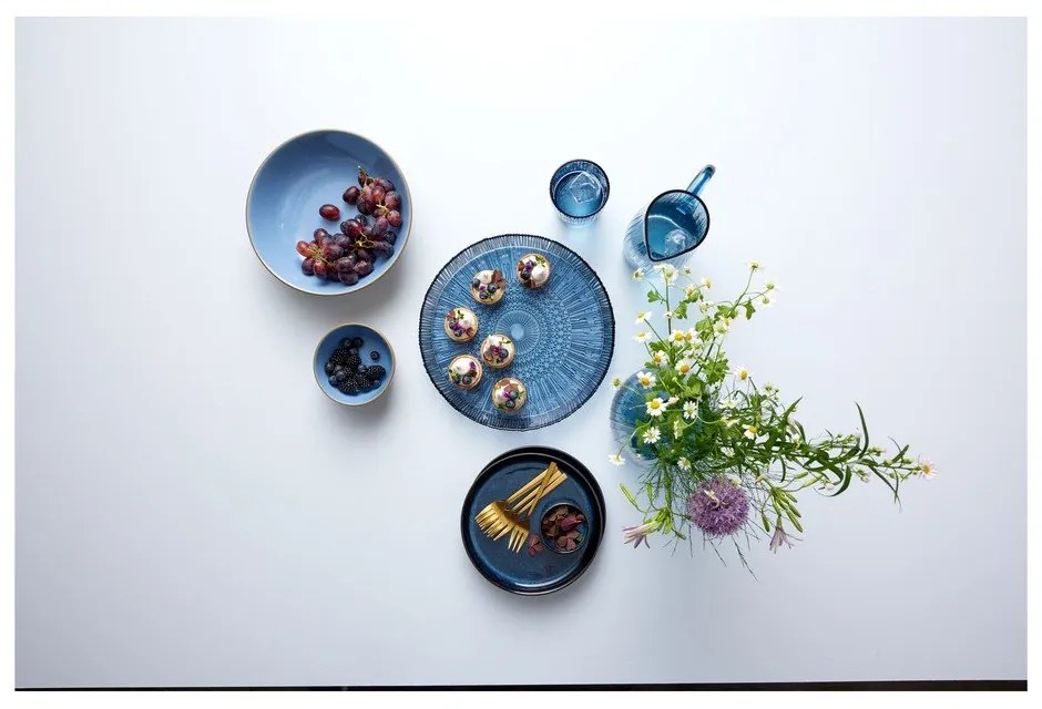 Черна/синя десертна глинена чиния ø 21 cm Gastro Dark Blue/Black – Bitz