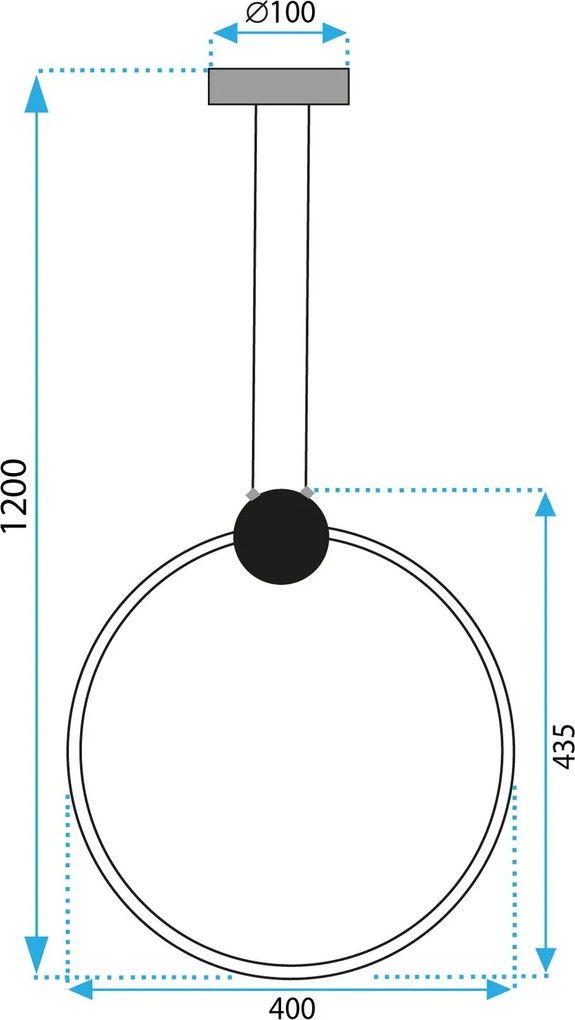 Плафон LED APP1397-CP OLD GOLD 40cm