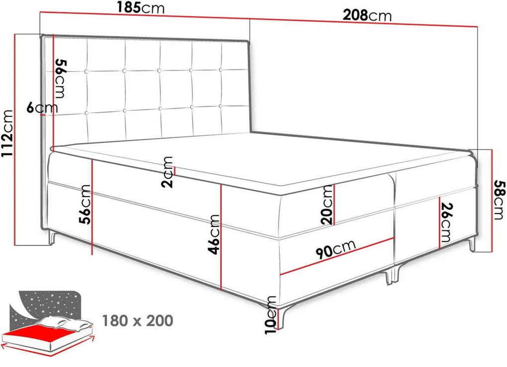 Тапицирано легло Snake-Kafe-180 x 200
