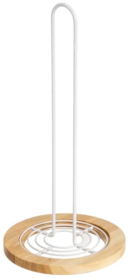 Метална стойка за кухненска хартия в бял и естествен цвят ø 15 cm – Casa Selección