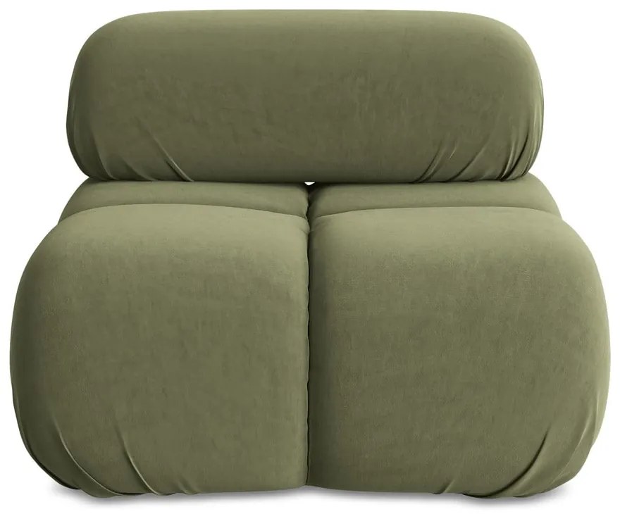 Светлозелен кадифен модул за диван Lokua – Makamii