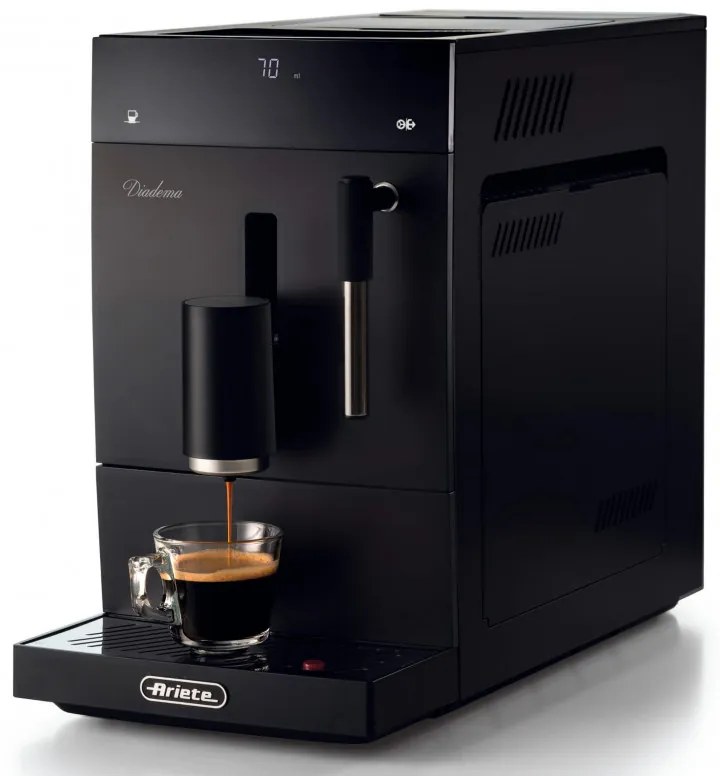 Кафеавтомат Ariete Diadema Automatica 1452/00, 1.5 л, Вградена мелачка, 1350W, 19 bar, Сензорен дисплей, Стиймър, Черен