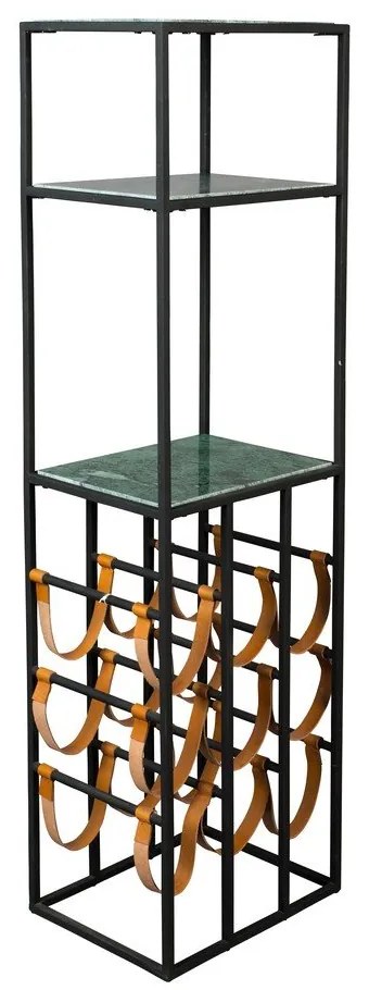 Зелена и черна стойка за вино за 9 бутилки Mil - Dutchbone