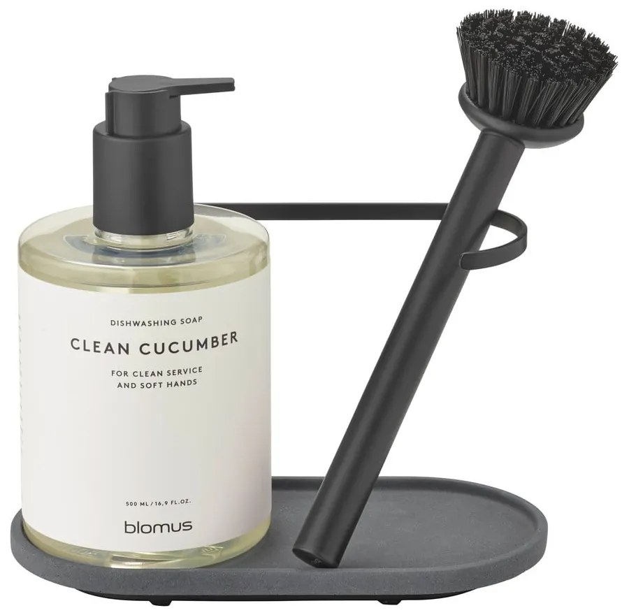 Сива бетонна стойка за перилни препарати Dhuva – Blomus