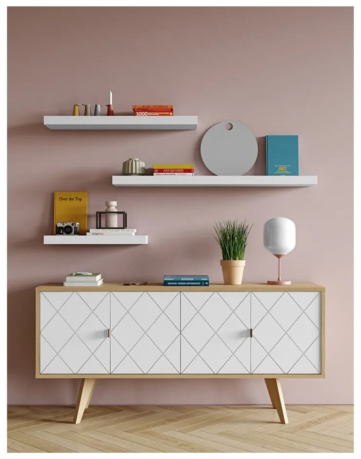 Бял рафт Balda - TemaHome