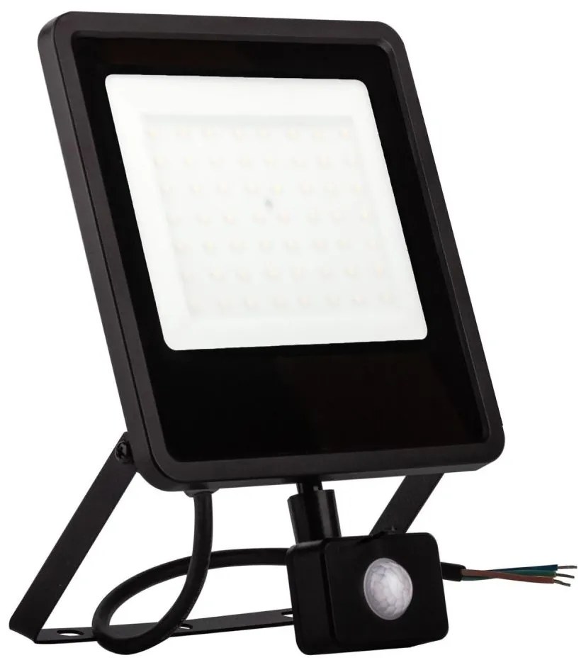 LED Екстериорен прожектор със сензор LED/50W/230V 4000K IP65 черен
