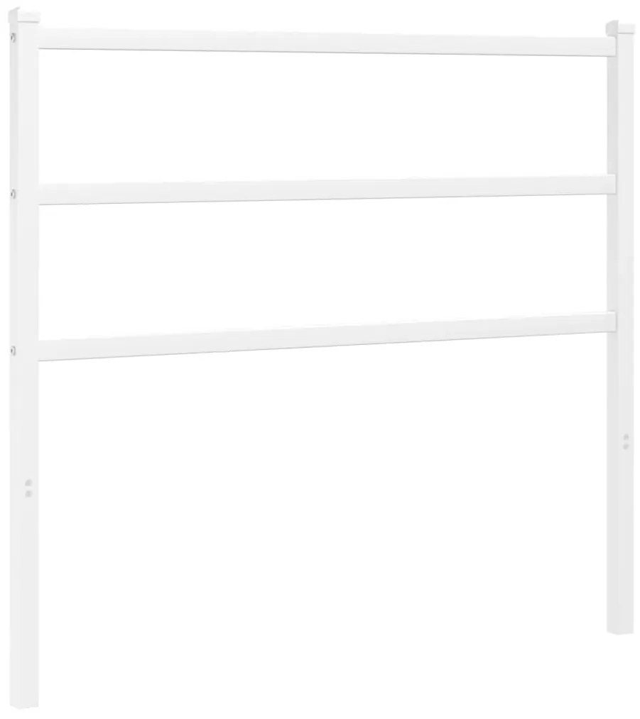 355444 vidaXL Метална резервна табла за легло, бяла, 107 см