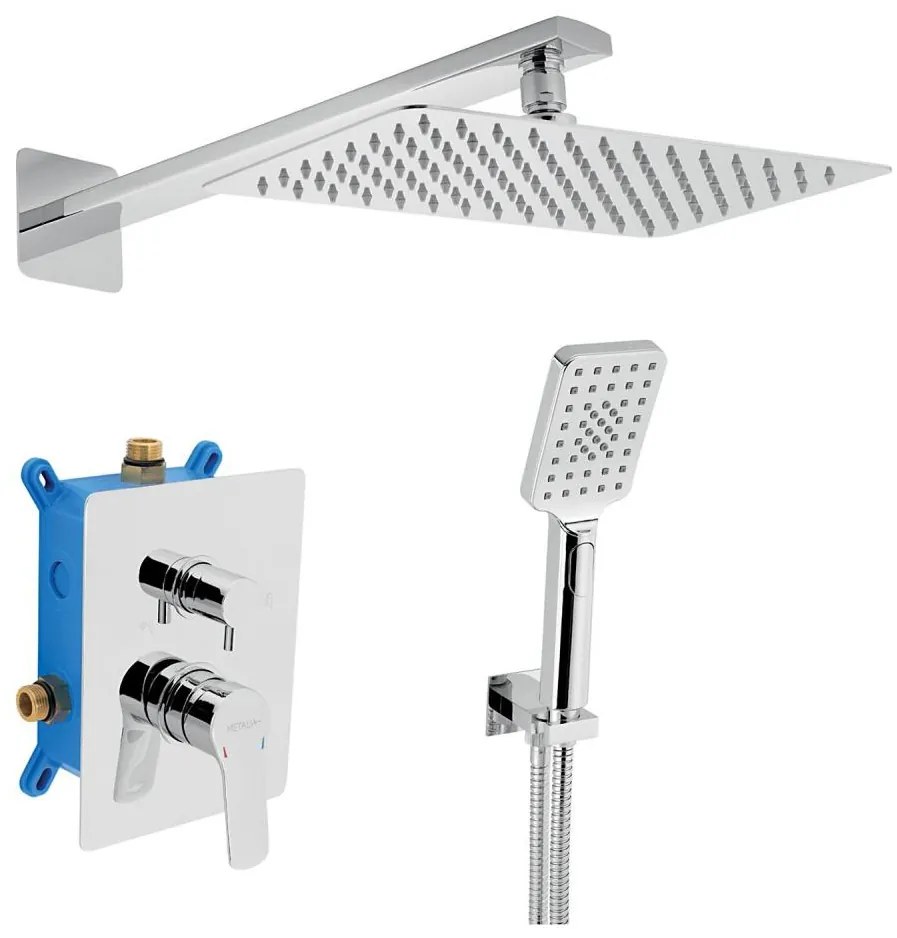 Novaservis - Душ к-кт със скрит кран METALIA ECO лъскав хром