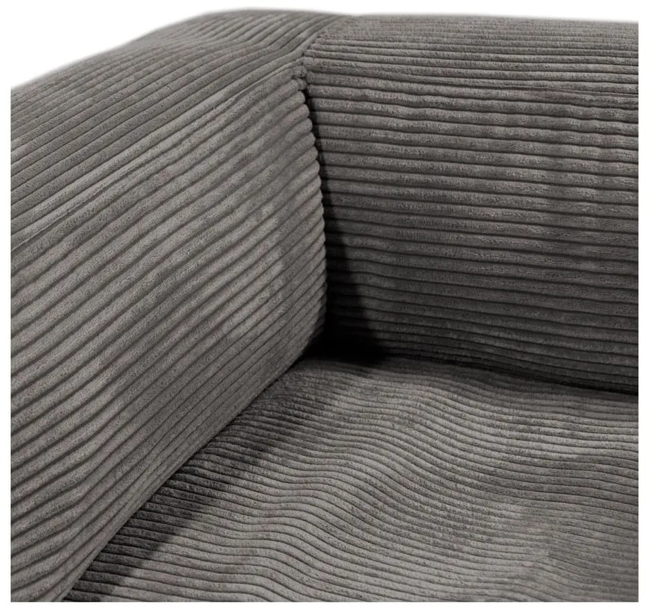 Тъмнокафяв пуф от рипсено кадифе MooG – SLOWDOWN