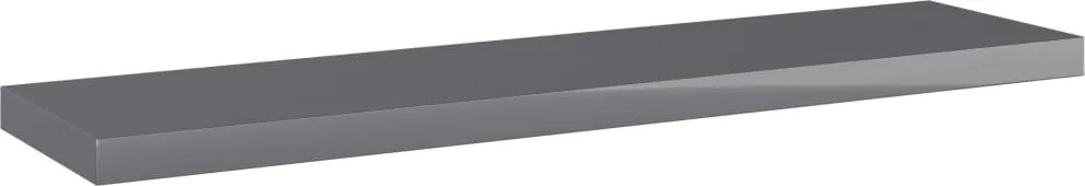 805137 vidaXL Рафтове за етажерка, 8 бр, сив гланц, 40x10x1,5 см, ПДЧ