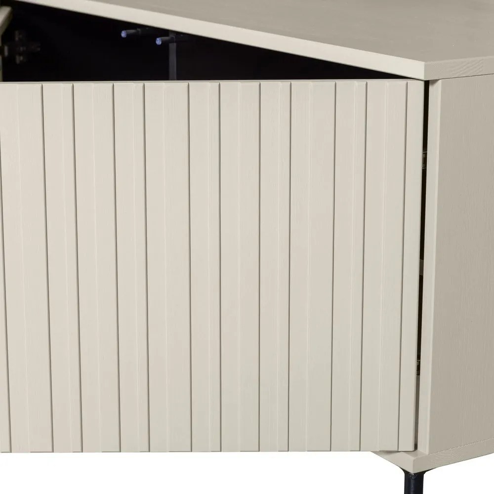 Светлосива маса за телевизор от масивен бор 150x56x44 cm New Gravure – WOOOD