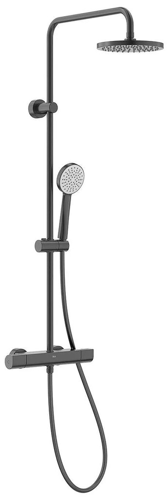 Термостатична колона, A5A9A2ENM2, Roca, ROUND, титаниево черно, 60.5х98см