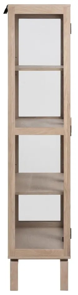 Витрина от дъбов декор в естествен цвят 80x180 cm Linley – Actona